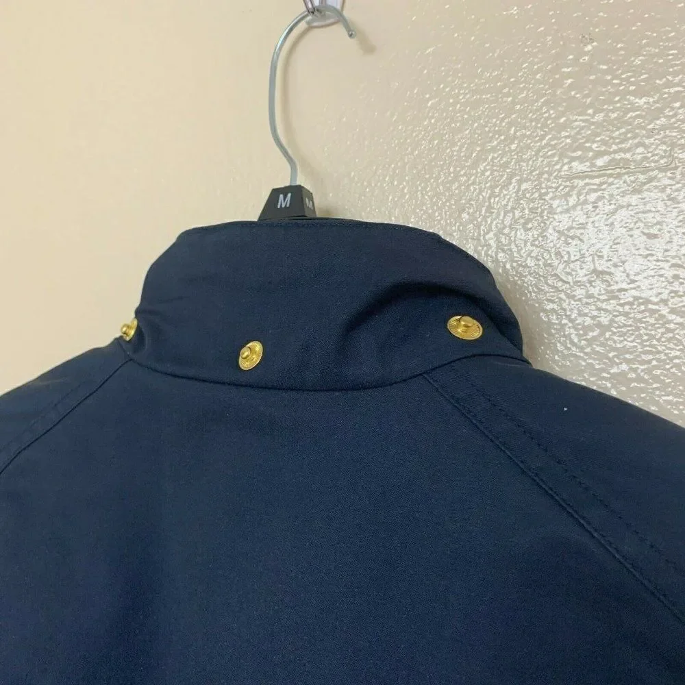 $400 Barbour Bute Parka Jacket 4 US / UK 8 Waterproof Navy LWB0569NY71